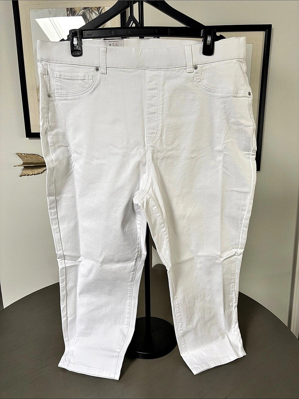 Time and Tru Women's High Rise Pull-On Jeggings White Size 22